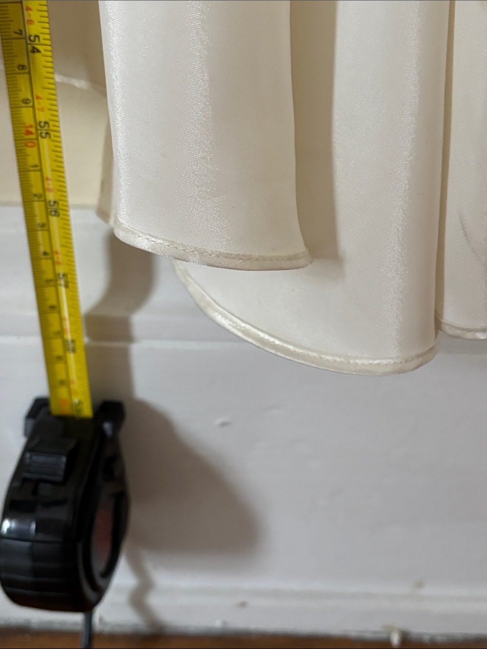 Vintage Jessica Lynn CollectionIvory Satin Slip Dress with Sheer Back & Appliqué - Picture 16 of 16